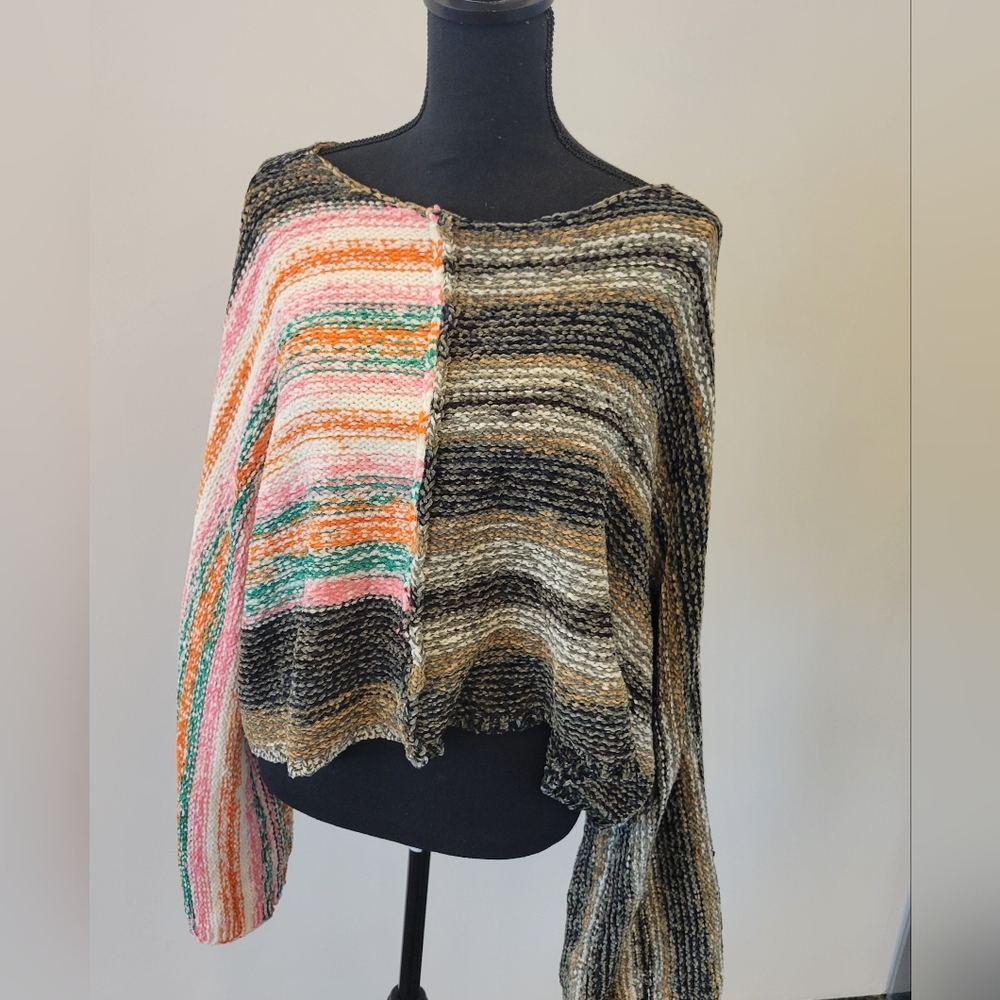 Chenille crop sweater